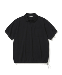 UNIFORM BRIDGE | ae ピケ ストリング ショートスリーブ Tシャツ ブラック(Tシャツ/カットソー)