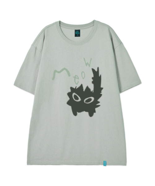 ASTRAL PROJECTION（アストラルプロジェクション）の「[ミユキャット]コットンルーズフィット半袖Tシャツ_ダスティミント（Tシャツ/カットソー・メンズ・その他・LARGE/MEDIUM/X-LARGE/XX-LARGE）」の2枚目の写真