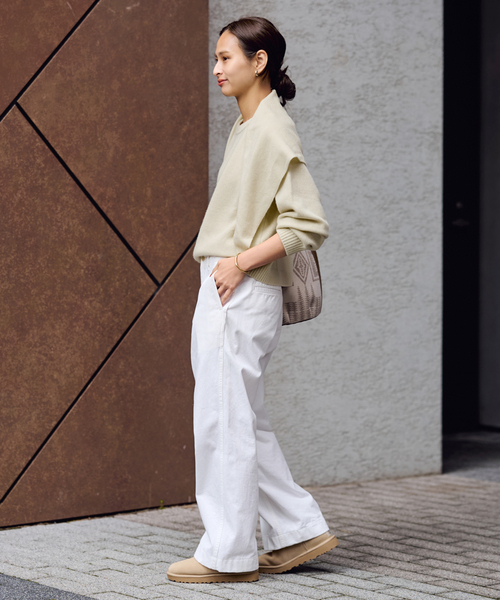 FRAMeWORK（フレームワーク）の「AQUA サンカクストール（ストール/ショール・レディース・イエロー/サックスブルー/チャコールグレー・FREE）」の13枚目の写真