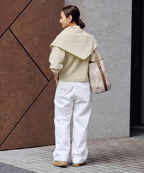 FRAMeWORK（フレームワーク）の「AQUA サンカクストール（ストール/ショール・レディース・イエロー/サックスブルー/チャコールグレー・FREE）」の14枚目の写真