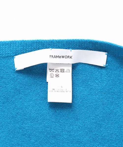 FRAMeWORK（フレームワーク）の「AQUA サンカクストール（ストール/ショール・レディース・イエロー/サックスブルー/チャコールグレー・FREE）」の7枚目の写真