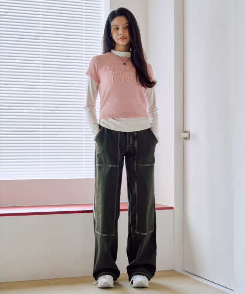 ZEROPLANET（ゼロプラネット）の「ビスケットシースルーニットレイヤードセット[PINK]（ニット/セーター・レディース・その他・FREE）」の5枚目の写真