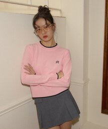 SALON DE YOHN（サロンドヨーン）の「Logo Basic Knit_ Pink（ニット/セーター）」