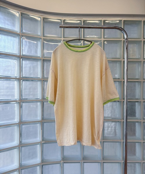 kotohayokozawa（コトハヨコザワ）の「CRASHED RINGER TEE (LOOSE)（Tシャツ/カットソー・レディース・イエロー/オレンジ・FREE）」の2枚目の写真