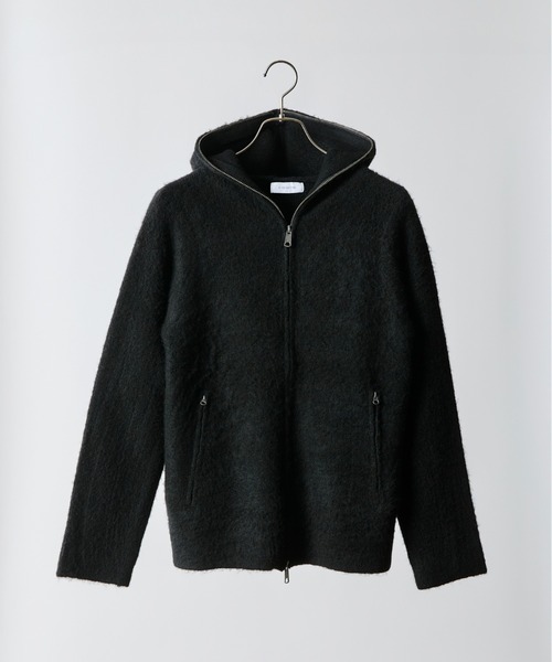 takumu（MUU STUDIO） - Shaggy full-zip knit hoodie / シャギー