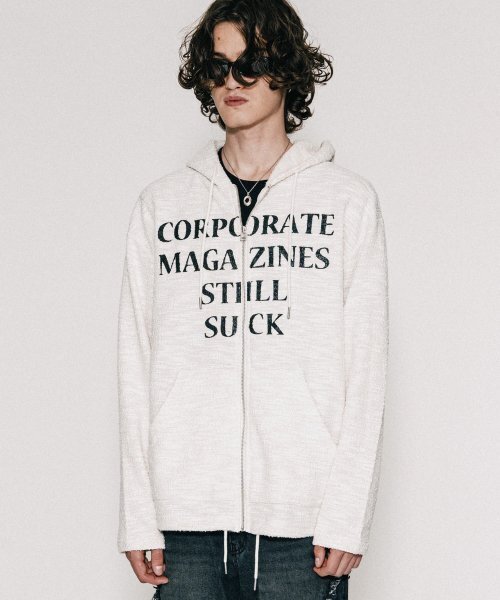 VASTIC(バスティック)の「グランジフードパーカー ジップアップ_アイボリー(パーカー・メンズ・その他・LARGE/MEDIUM)」の1枚目の写真