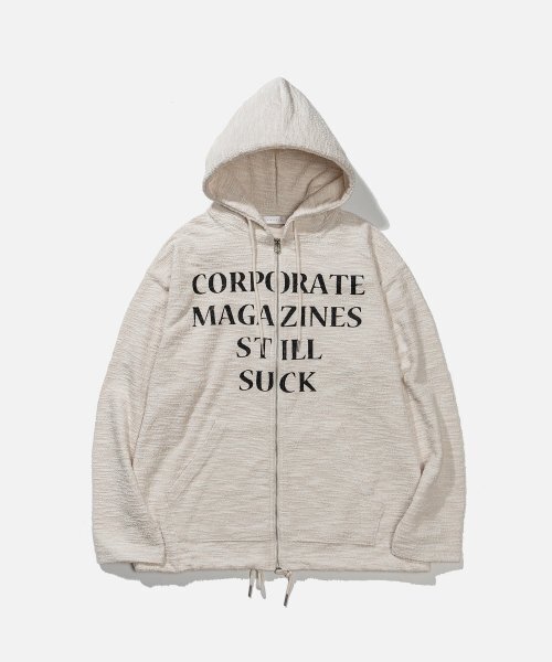 VASTIC(バスティック)の「グランジフードパーカー ジップアップ_アイボリー(パーカー・メンズ・その他・LARGE/MEDIUM)」の2枚目の写真