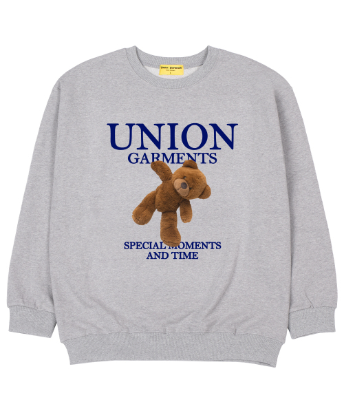 Union Garments(ユニオンガーメンツ)の「モーメントベア 裏毛 オーバーサイズ スウェット グレー(スウェット・レディース・その他・MEDIUM/LARGE/X-LARGE/XX-LARGE)」の1枚目の写真