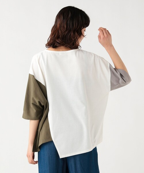 BEAMS HEART(ビームスハート)の「【7/2値下げ】ビッグ ブロッキング プルオーバー(Tシャツ/カットソー・レディース・チャコールグレー/グレー/オフホワイト・FREE)」の6枚目の写真
