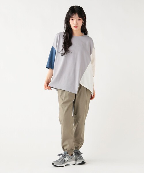 BEAMS HEART(ビームスハート)の「【7/2値下げ】ビッグ ブロッキング プルオーバー(Tシャツ/カットソー・レディース・チャコールグレー/グレー/オフホワイト・FREE)」の8枚目の写真