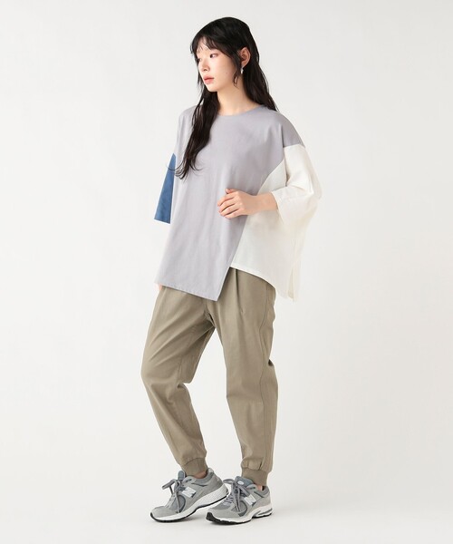 BEAMS HEART(ビームスハート)の「【7/2値下げ】ビッグ ブロッキング プルオーバー(Tシャツ/カットソー・レディース・チャコールグレー/グレー/オフホワイト・FREE)」の9枚目の写真
