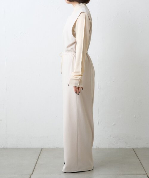 CIAOPANIC TYPY（チャオパニックティピー）の「≪オケージョン対応≫シアーリブTEE付きオールインワン（サロペット/オーバーオール・レディース・ベージュ/ネイビー・MEDIUM/SMALL）」の14枚目の写真