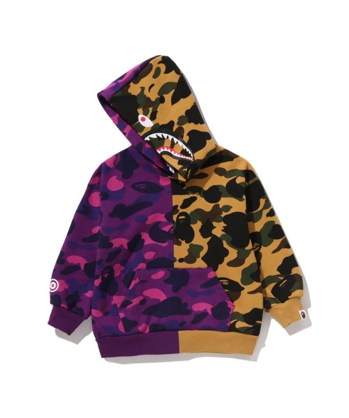 A BATHING APE（アベイシングエイプ）の「SPLIT CAMO SHARK RELAXED FIT PULLOVER HOODIE（パーカー・キッズ・ブルー系その他/パープル系その他3・140/130/110）」の6枚目の写真