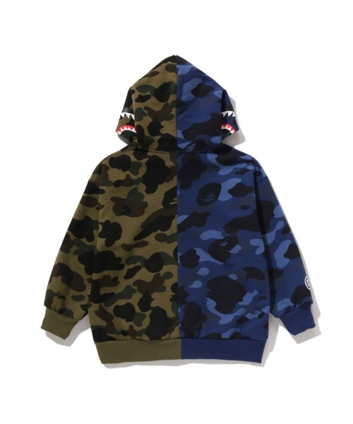 A BATHING APE（アベイシングエイプ）の「SPLIT CAMO SHARK RELAXED FIT PULLOVER HOODIE（パーカー・キッズ・ブルー系その他/パープル系その他3・140/130/110）」の7枚目の写真