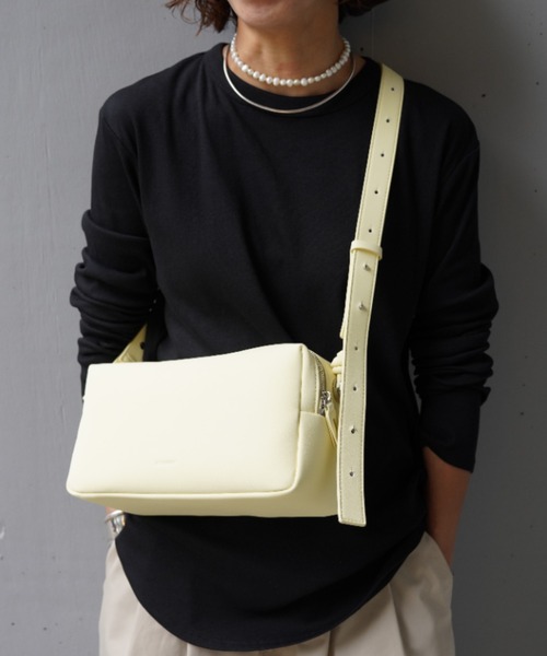 B'2nd（ビーセカンド）の「ADD CULUMN(アドカラム) TABLET BOX（ショルダーバッグ・レディース・ダークグレー/アイボリー/イエロー・F）」の8枚目の写真