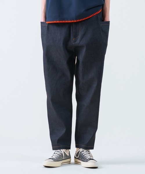 rehacer(レアセル)の「rehacer : Rigid Bulky Denim / リジッド バルキー デニム(デニムパンツ・メンズ・インディゴブルー・LARGE/MEDIUM/SMALL)」の1枚目の写真