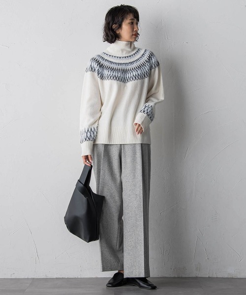 la.f…（ラエフ）の「ウールラメシャンブレーパンツ（その他パンツ・レディース・ライトグレー/キャメル・9号/11号/7号）」の6枚目の写真