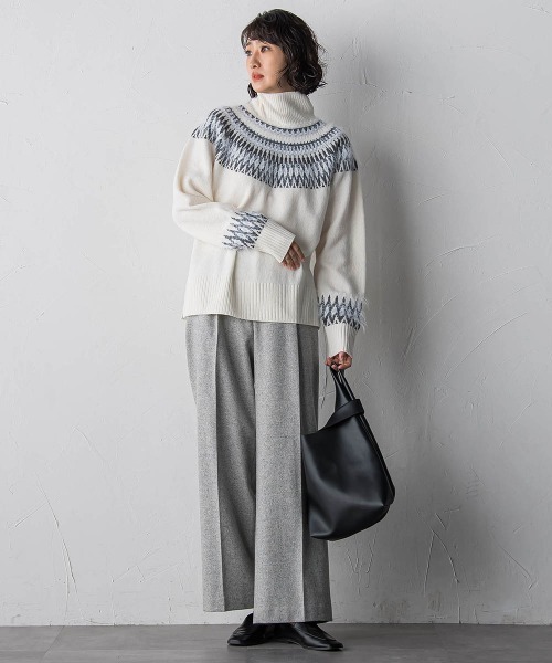 la.f…（ラエフ）の「ウールラメシャンブレーパンツ（その他パンツ・レディース・ライトグレー/キャメル・9号/11号/7号）」の7枚目の写真