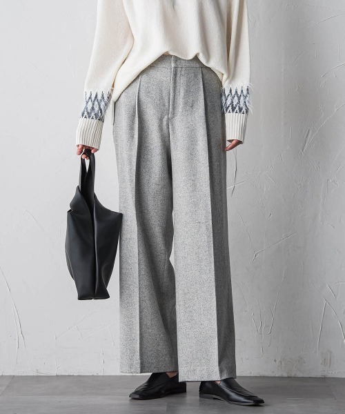 la.f…（ラエフ）の「ウールラメシャンブレーパンツ（その他パンツ・レディース・ライトグレー/キャメル・9号/11号/7号）」の15枚目の写真