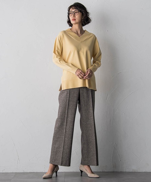 la.f…（ラエフ）の「ウールラメシャンブレーパンツ（その他パンツ・レディース・ライトグレー/キャメル・9号/11号/7号）」の11枚目の写真