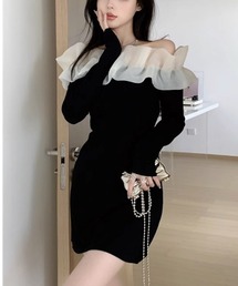 オフショルダー ミニ」に該当するレディースのワンピースファッション