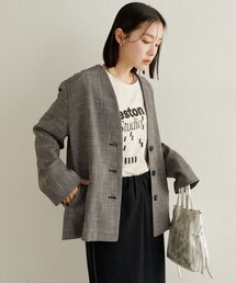 Omekashi | カラミノーカラージャケット(その他アウター)