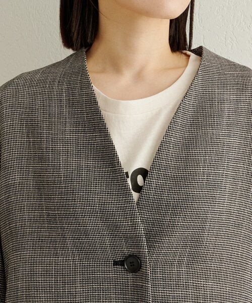 Omekashi（オメカシ）の「カラミノーカラージャケット（その他アウター・レディース・ブラック/ブラウン・FREE）」の18枚目の写真