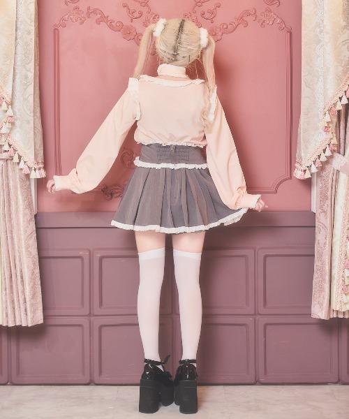 nyanMe(ニャンミー)の「ふりふりおりぼんぶらうす(シャツ/ブラウス・レディース・ブラック/ピンク/ホワイト・FREE)」の10枚目の写真