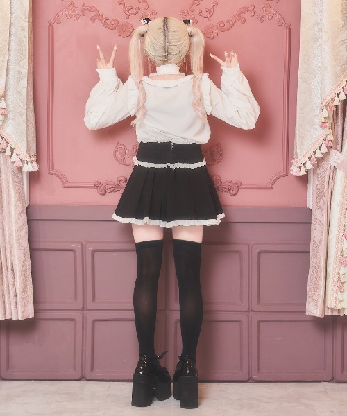 nyanMe(ニャンミー)の「ふりふりおりぼんぶらうす(シャツ/ブラウス・レディース・ブラック/ピンク/ホワイト・FREE)」の8枚目の写真