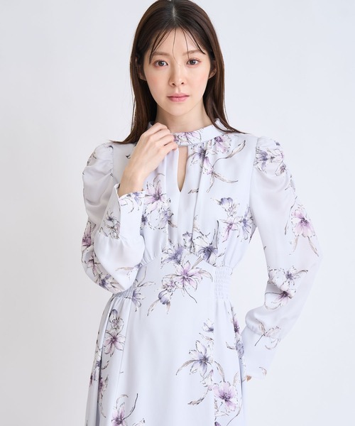 NOELA(ノエラ)の「線描きフラワーワンピース(ワンピース・レディース・ピンク/サックスブルー/ベージュ・S/M)」の21枚目の写真