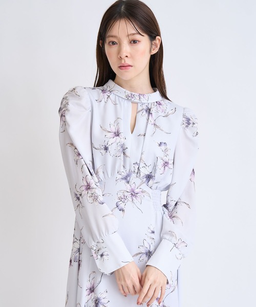 NOELA(ノエラ)の「線描きフラワーワンピース(ワンピース・レディース・ピンク/サックスブルー/ベージュ・S/M)」の20枚目の写真