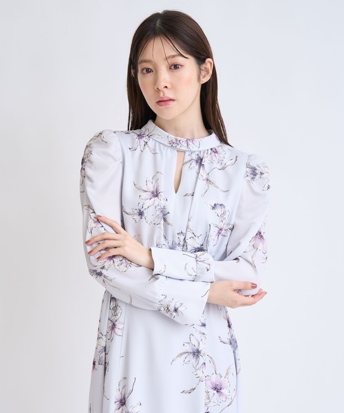 NOELA(ノエラ)の「線描きフラワーワンピース(ワンピース・レディース・ピンク/サックスブルー/ベージュ・S/M)」の19枚目の写真
