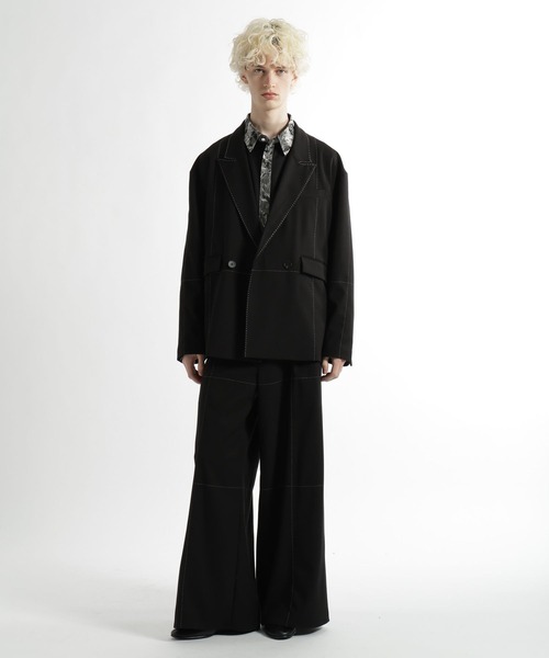 HARE（ハレ）の「【SET UP対応】SASHIKOステッチパンツ（スラックス・メンズ・ブラック/グレー・FREE）」の3枚目の写真