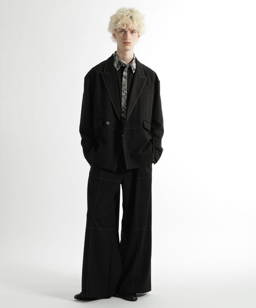 HARE（ハレ）の「【SET UP対応】SASHIKOステッチパンツ（スラックス・メンズ・ブラック/グレー・FREE）」の4枚目の写真