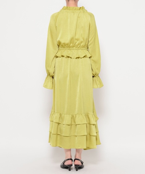 mysty woman（ミスティウーマン）の「ボウタイティアードワンピース 643218（ワンピース・レディース・イエロー/アイボリー/ブラック・FREE）」の20枚目の写真