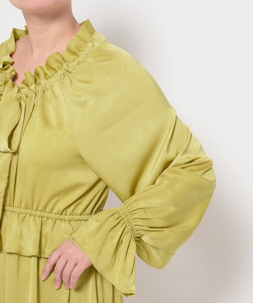 mysty woman（ミスティウーマン）の「ボウタイティアードワンピース 643218（ワンピース・レディース・イエロー/アイボリー/ブラック・FREE）」の22枚目の写真