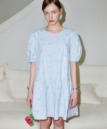 BELLOL（ベロエル）の「リボン刺繍ワンピーススカイ（ワンピース）」