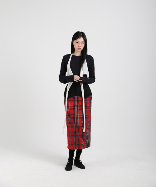COTTONREBIRTHCLUB(コットンリバースクラブ)の「チェックロングスカート(レッド)(スカート・レディース・その他・SMALL/MEDIUM)」の2枚目の写真