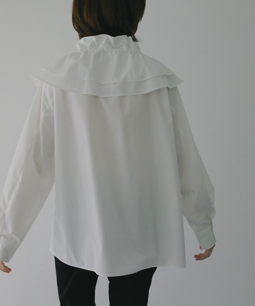 MANOF（マノフ）の「PURSE COLLAR SHIRTS（シャツ/ブラウス・レディース・ネイビー/ホワイト・F）」の10枚目の写真