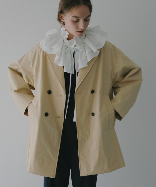 MANOF（マノフ）の「PURSE COLLAR SHIRTS（シャツ/ブラウス・レディース・ネイビー/ホワイト・F）」の15枚目の写真