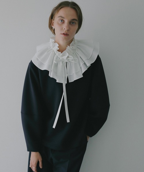 MANOF（マノフ）の「PURSE COLLAR SHIRTS（シャツ/ブラウス・レディース・ネイビー/ホワイト・F）」の16枚目の写真