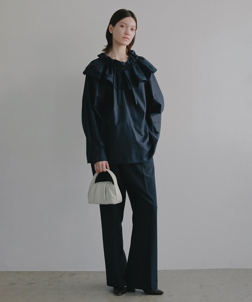 【新品・未使用】MANOF PURSE COLLAR SHIRT ネイビー PURSE COLLAR SHIRTS（シャツ/ブラウス）｜MANOF（マノフ）の