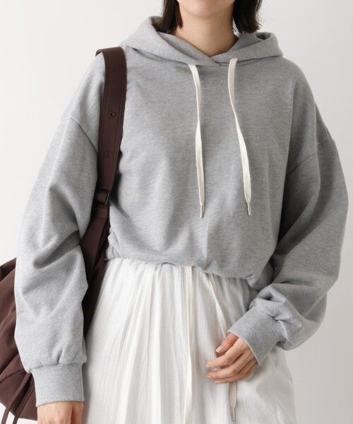abahouse mavie（アバハウスマヴィ）の「【裏毛】スピンドルフーディー（パーカー・レディース・ライトグレー/ブラック/グレー・フリー）」の3枚目の写真