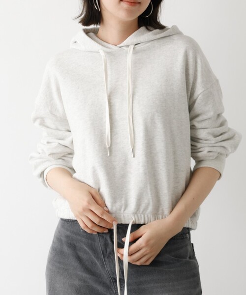 abahouse mavie（アバハウスマヴィ）の「【裏毛】スピンドルフーディー（パーカー・レディース・ライトグレー/ブラック/グレー・フリー）」の2枚目の写真