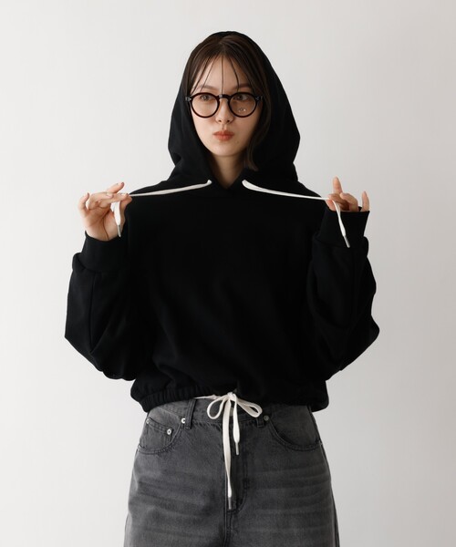 abahouse mavie（アバハウスマヴィ）の「【裏毛】スピンドルフーディー（パーカー・レディース・ライトグレー/ブラック/グレー・フリー）」の7枚目の写真