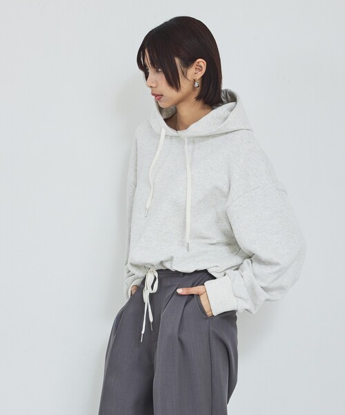 abahouse mavie（アバハウスマヴィ）の「【裏毛】スピンドルフーディー（パーカー・レディース・ライトグレー/ブラック/グレー・フリー）」の14枚目の写真