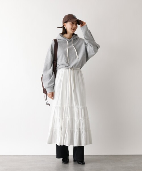 abahouse mavie（アバハウスマヴィ）の「【裏毛】スピンドルフーディー（パーカー・レディース・ライトグレー/ブラック/グレー・フリー）」の16枚目の写真