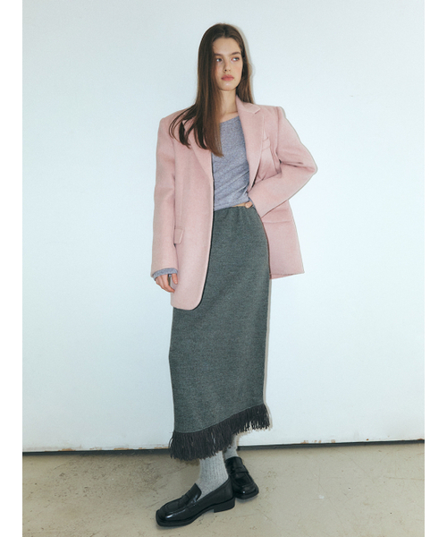 ETMON(エトモン)の「Fringe Knitted Skirt, Grey(スカート・レディース・その他・FREE)」の3枚目の写真