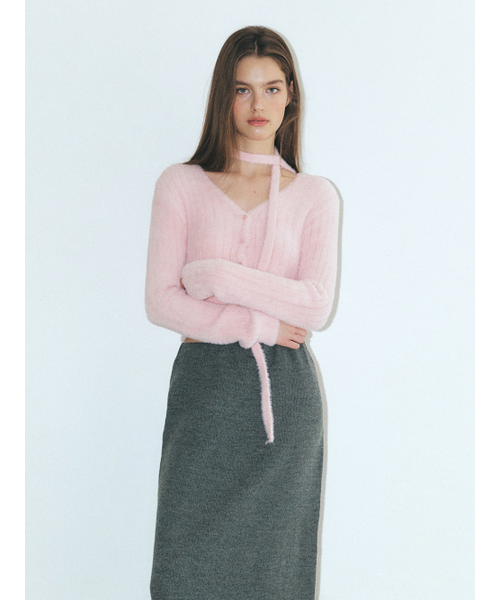 ETMON(エトモン)の「Fringe Knitted Skirt, Grey(スカート・レディース・その他・FREE)」の5枚目の写真