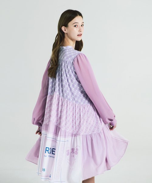 ICE GARDEN A.508（アイス ガーデン エイオーゴンパル）の「Monogram Print Chiffon Dress（ワンピース・レディース・その他・FREE）」の5枚目の写真